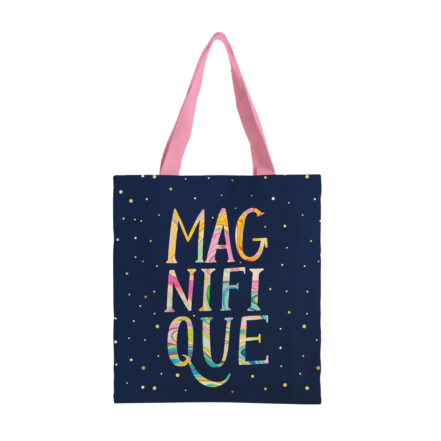EttaVee Magnifique Canvas Magazine Tote – Slim Vertical Tote Bag