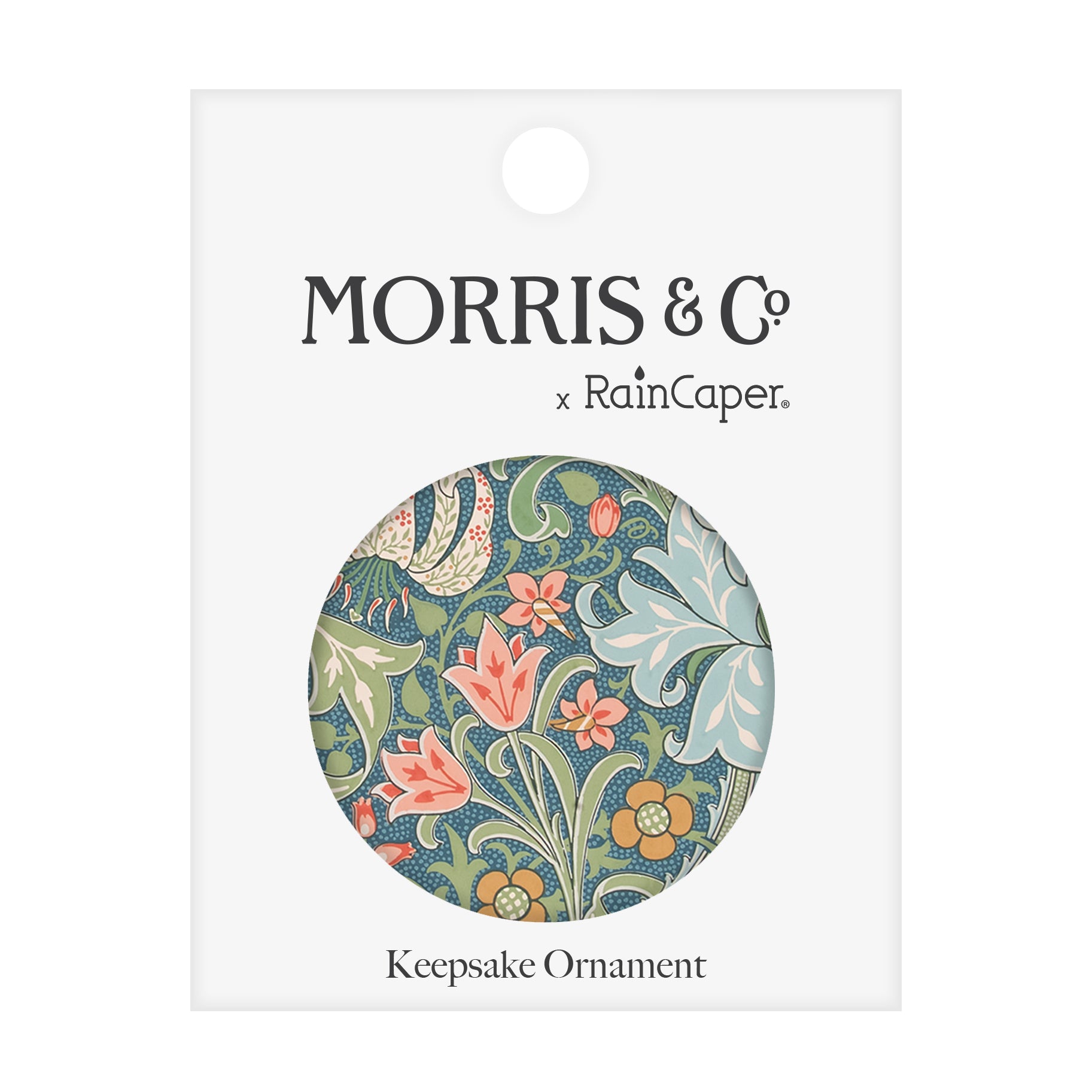 William Morris "Golden Lily Porcelain Keepsake Ornament – Flat Ceramic, Gift-Ready