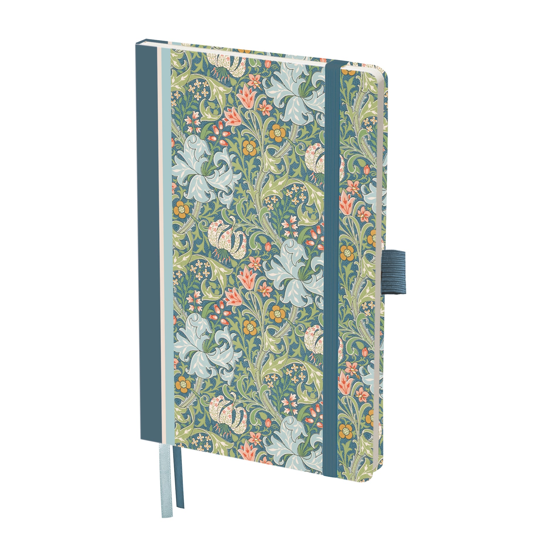 William Morris Golden Lily - Dot Grid Journal – Hardcover, Pockets, Ribbon Bookmarks