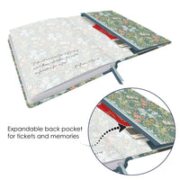 William Morris Golden Lily - Dot Grid Journal – Hardcover, Pockets, Ribbon Bookmarks