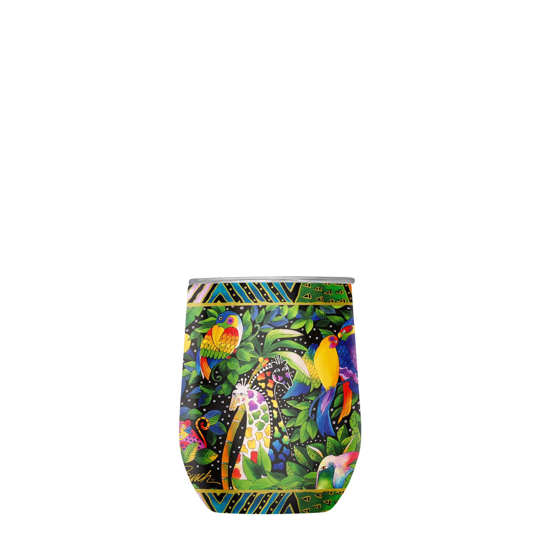 12 oz Stemless Wine Tumbler - Laurel Burch "Jungle Song"
