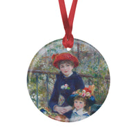 Renoir Two Sisters on the Terrace Porcelain Keepsake Ornament – Flat Ceramic, Gift-Ready