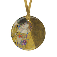 Klimt The Kiss Porcelain Keepsake Ornament – Flat Ceramic, Gift-Ready
