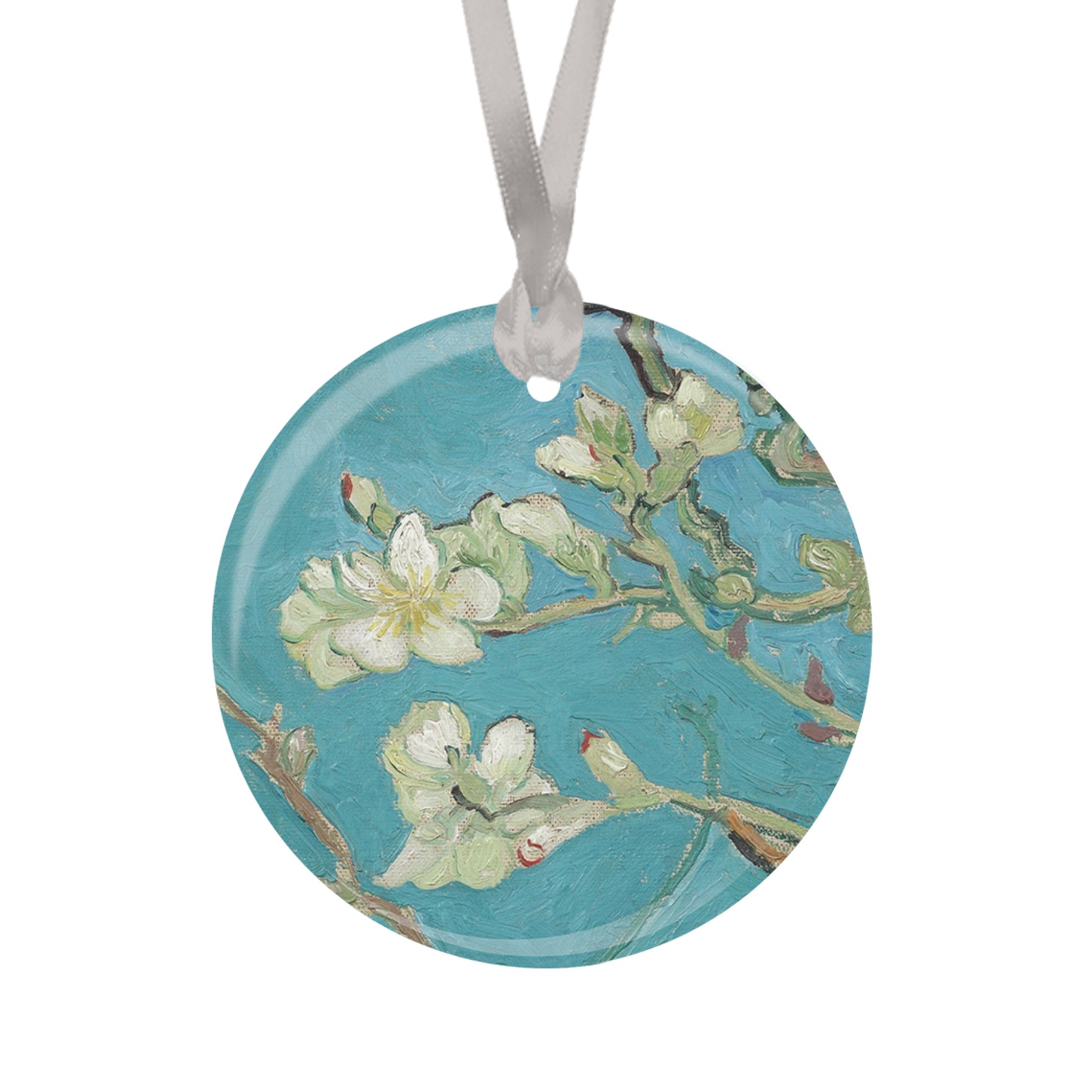 van Gogh Almond Blossom Porcelain Keepsake Ornament – Flat Ceramic, Gift-Ready