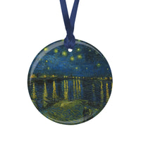 van Gogh Over the Rhone Porcelain Keepsake Ornament – Flat Ceramic, Gift-Ready