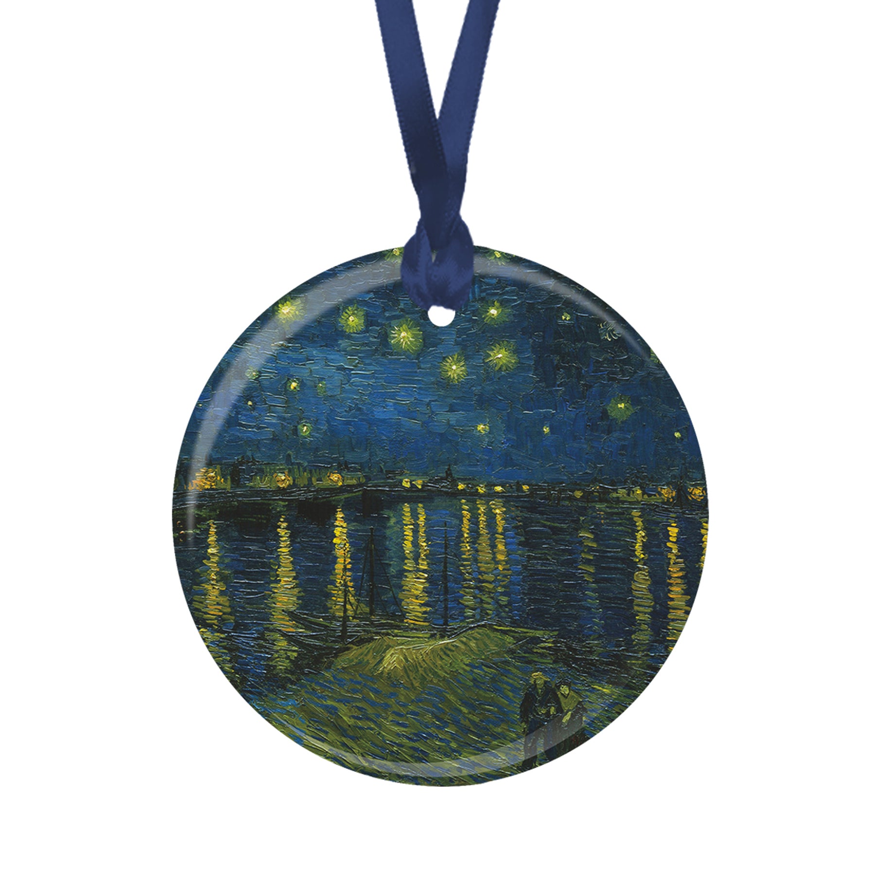 van Gogh Over the Rhone Porcelain Keepsake Ornament – Flat Ceramic, Gift-Ready