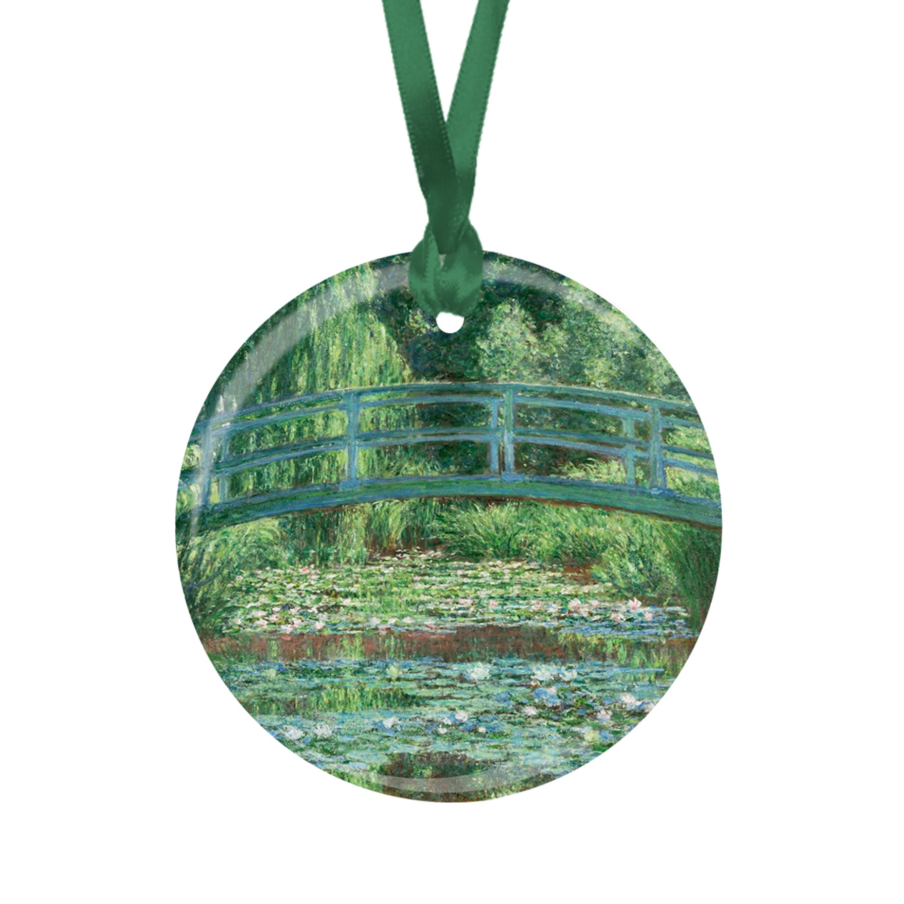 Monet Japanese Footbridge Porcelain Keepsake Ornament – Flat Ceramic, Gift-Ready
