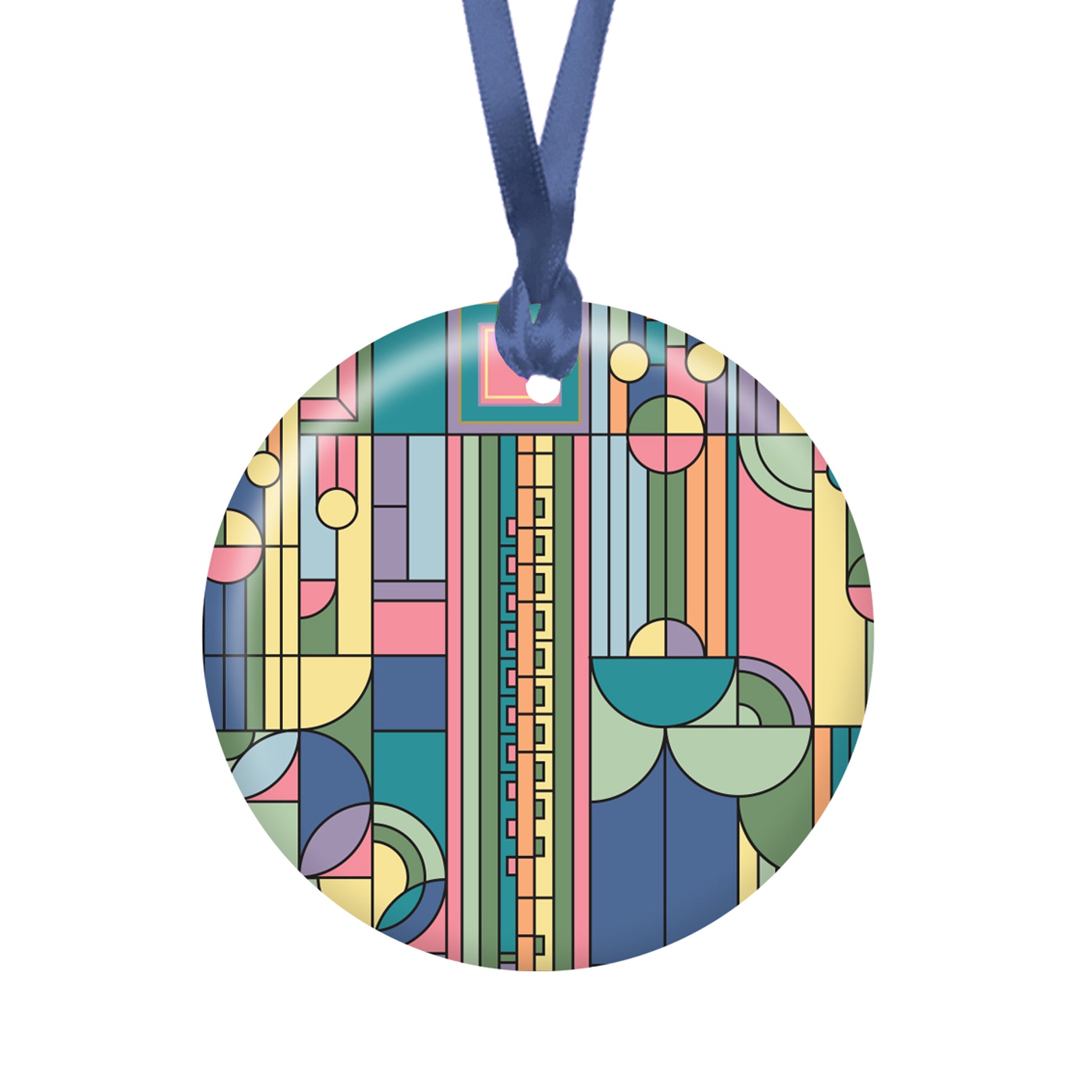 Frank Lloyd Wright Saguaro Forms Porcelain Keepsake Ornament – Flat Ceramic, Gift-Ready