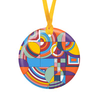 Frank Lloyd Wright Hoffman Rug Porcelain Keepsake Ornament – Flat Ceramic, Gift-Ready