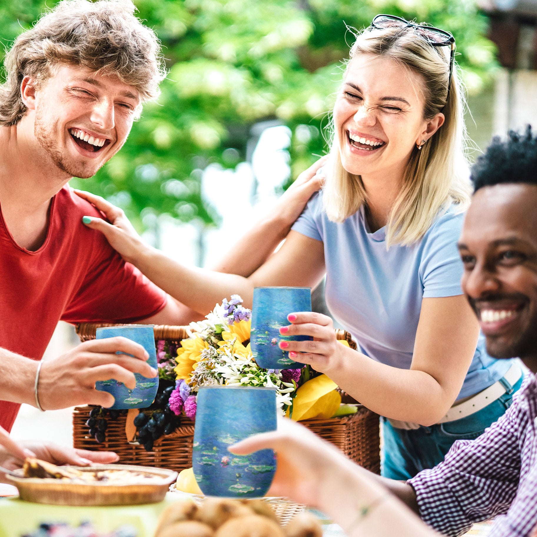 12 oz Stemless Wine Tumbler - Monet "Water Lilies"