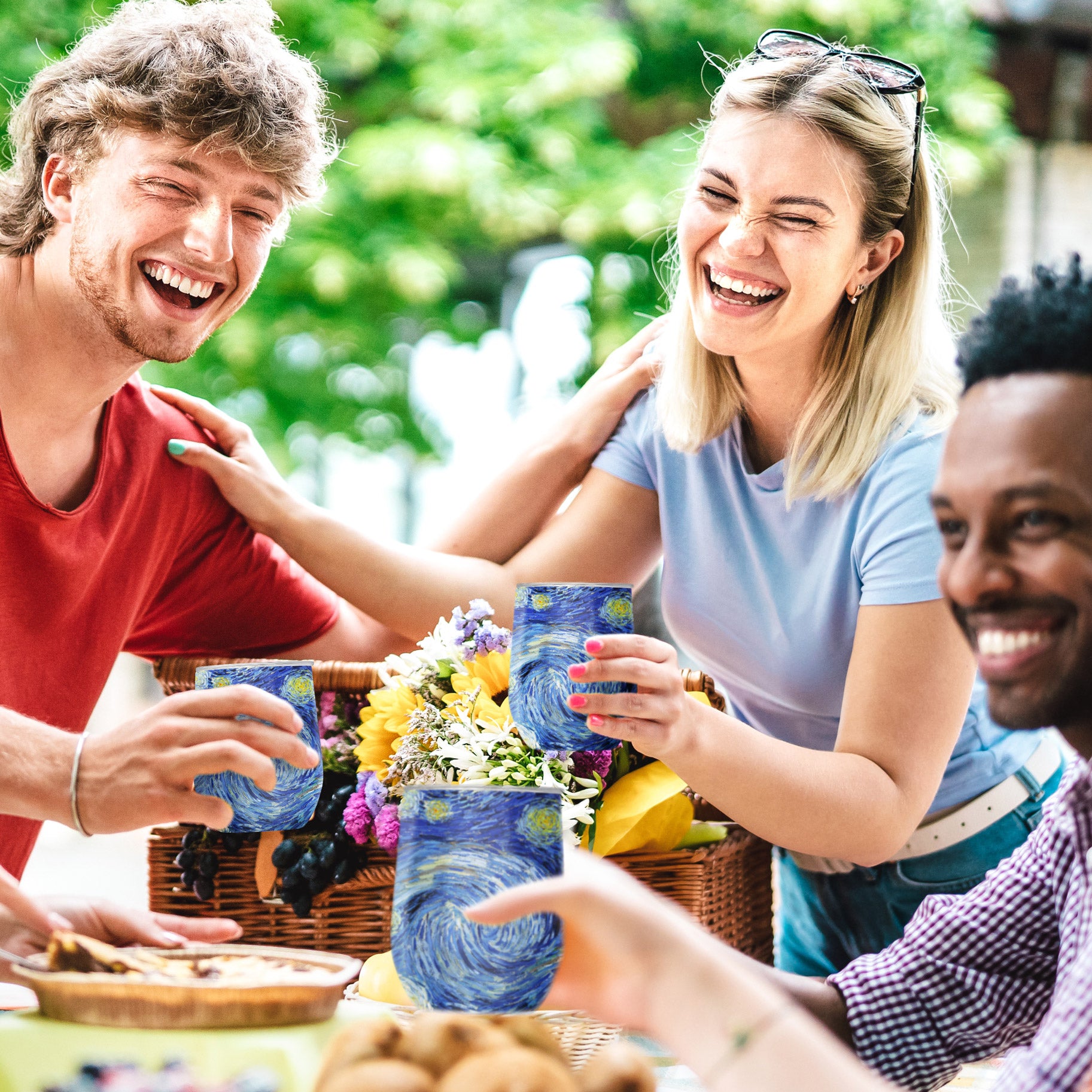 24 oz Water Bottle - van Gogh "Starry Night"