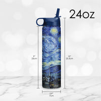 24 oz Water Bottle - van Gogh "Starry Night"