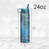 24 oz Water Bottle - Monet "Water Lilies"