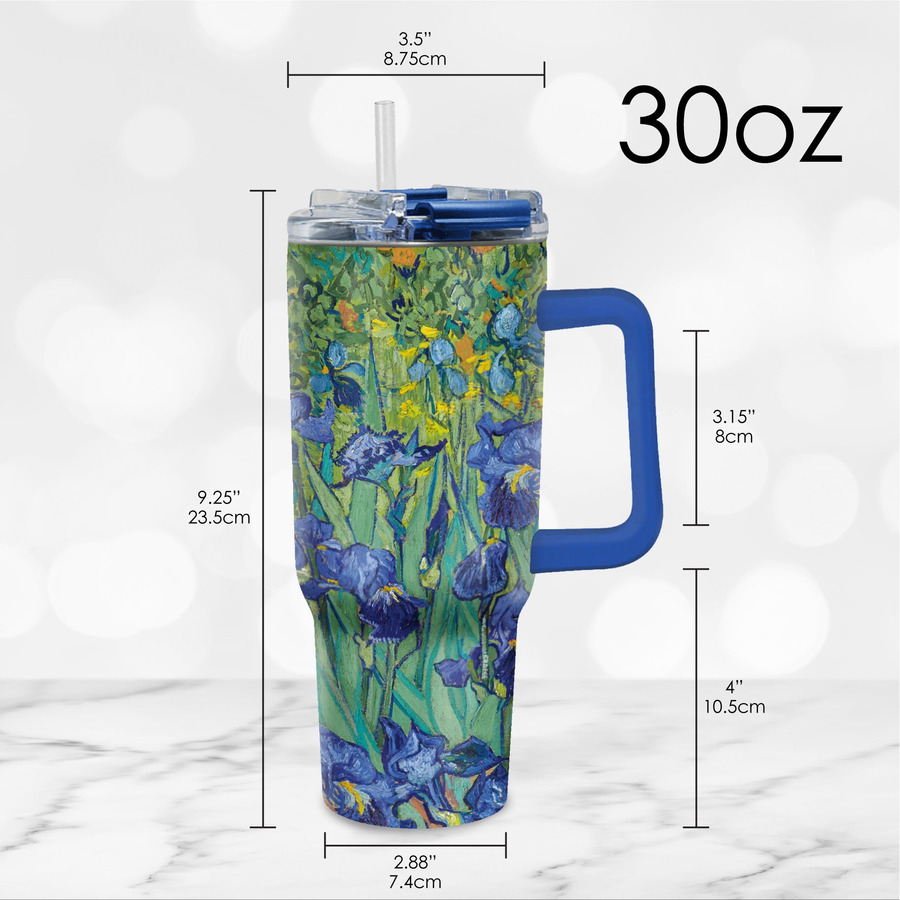 30 oz Tumbler - van Gogh "Irises"