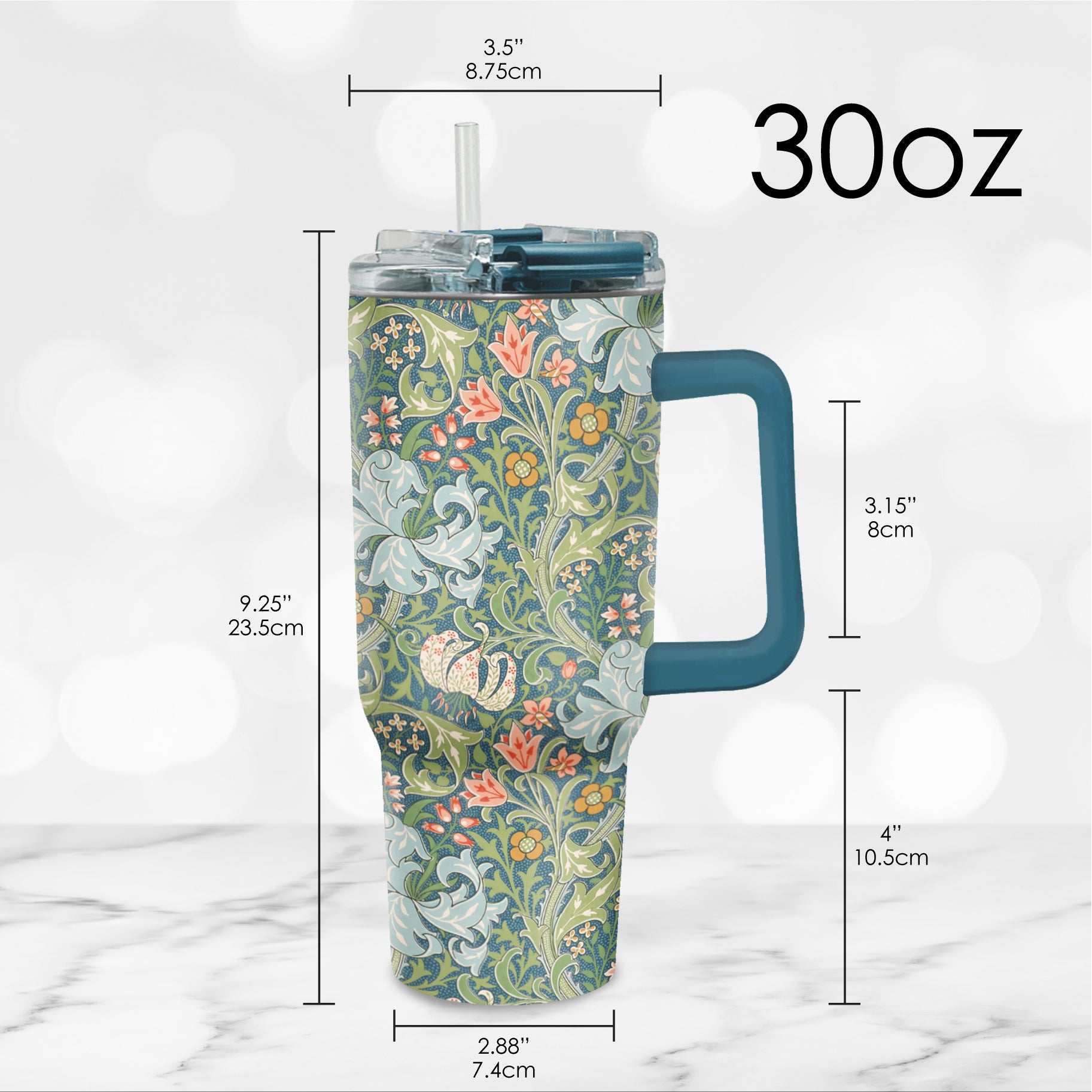 30 oz Tumbler - William Morris "Golden Lily"