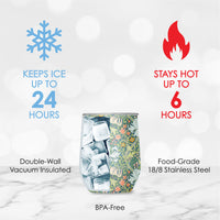 12 oz Stemless Wine Tumbler - William Morris "Golden Lily"