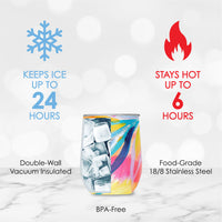 12 oz Stemless Wine Tumbler - EttaVee "Loose Palms"