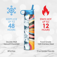 24 oz Water Bottle - EttaVee "Abstract 1"