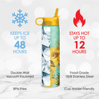 24 oz Water Bottle - van Gogh "Sunflowers"