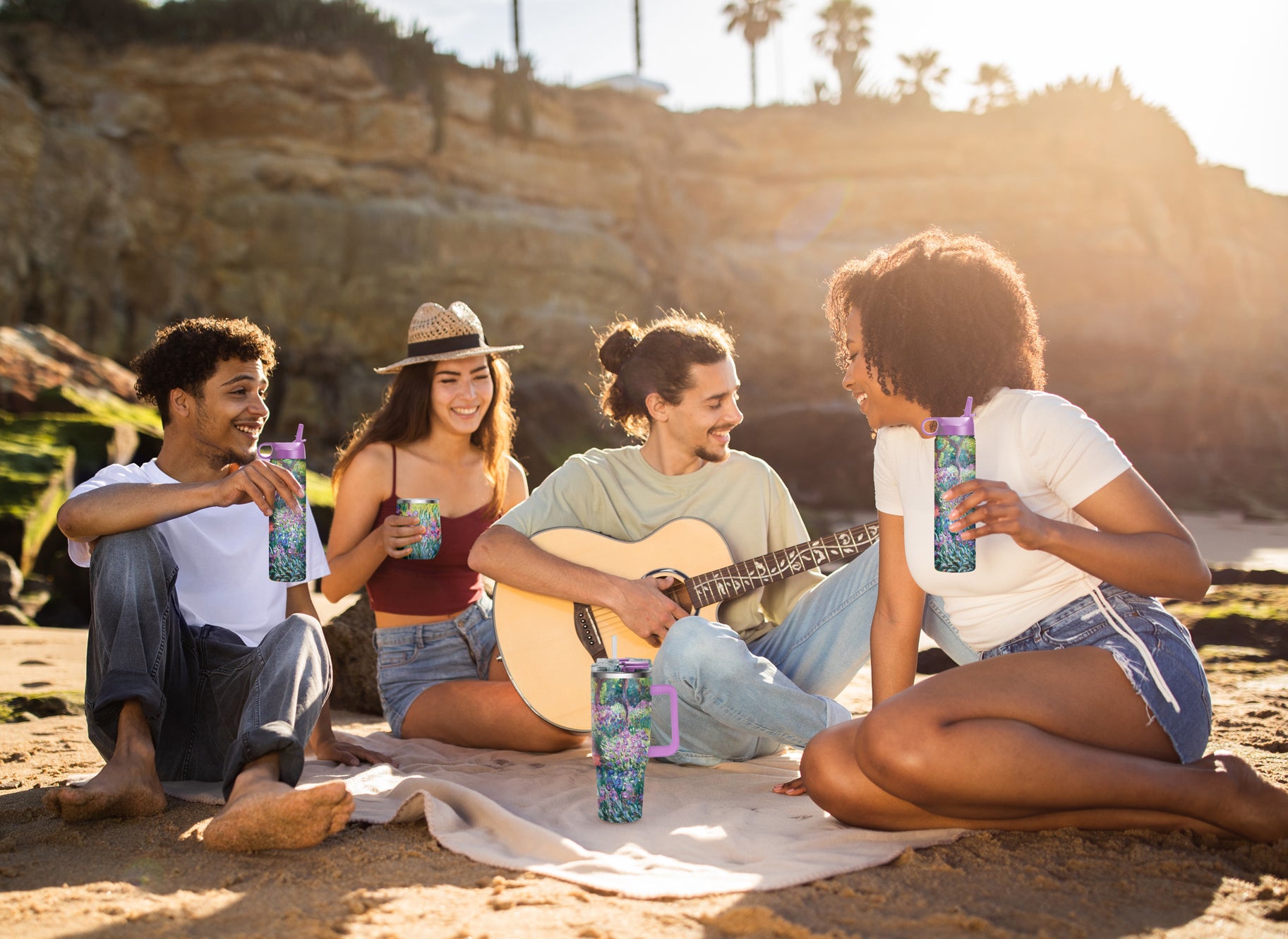 24 oz Water Bottle - Monet Garden at Giverny