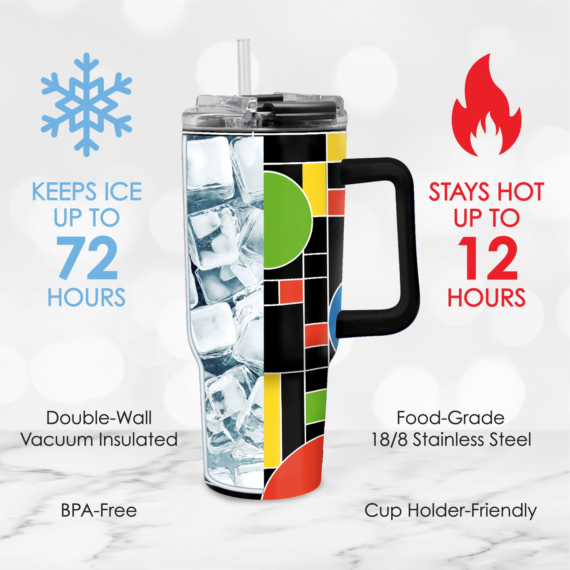 30 oz Tumbler - Frank Lloyd Wright "Coonley Playhouse"