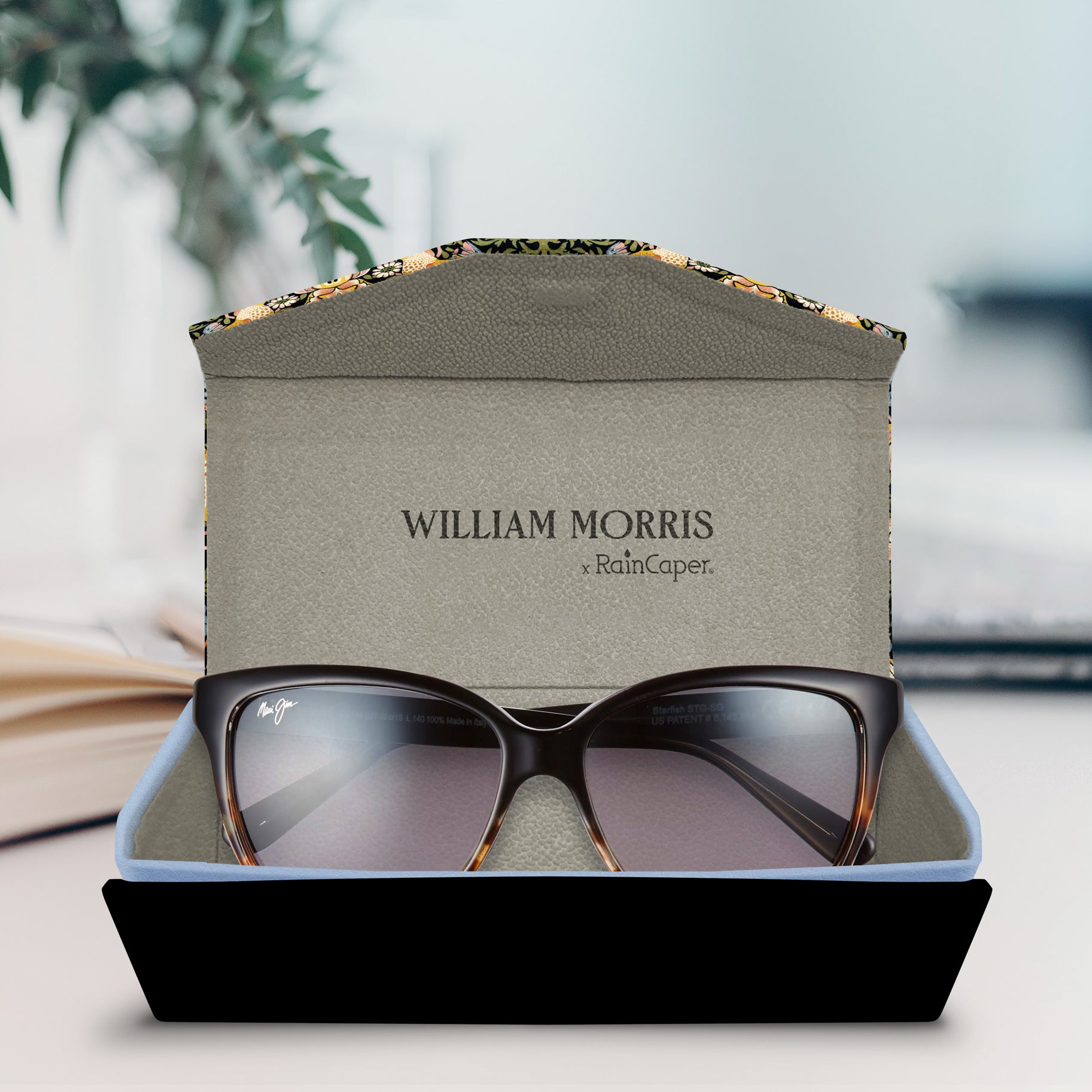 William Morris "Strawberry Thief" Folding Glasses Case – Compact & Protective
