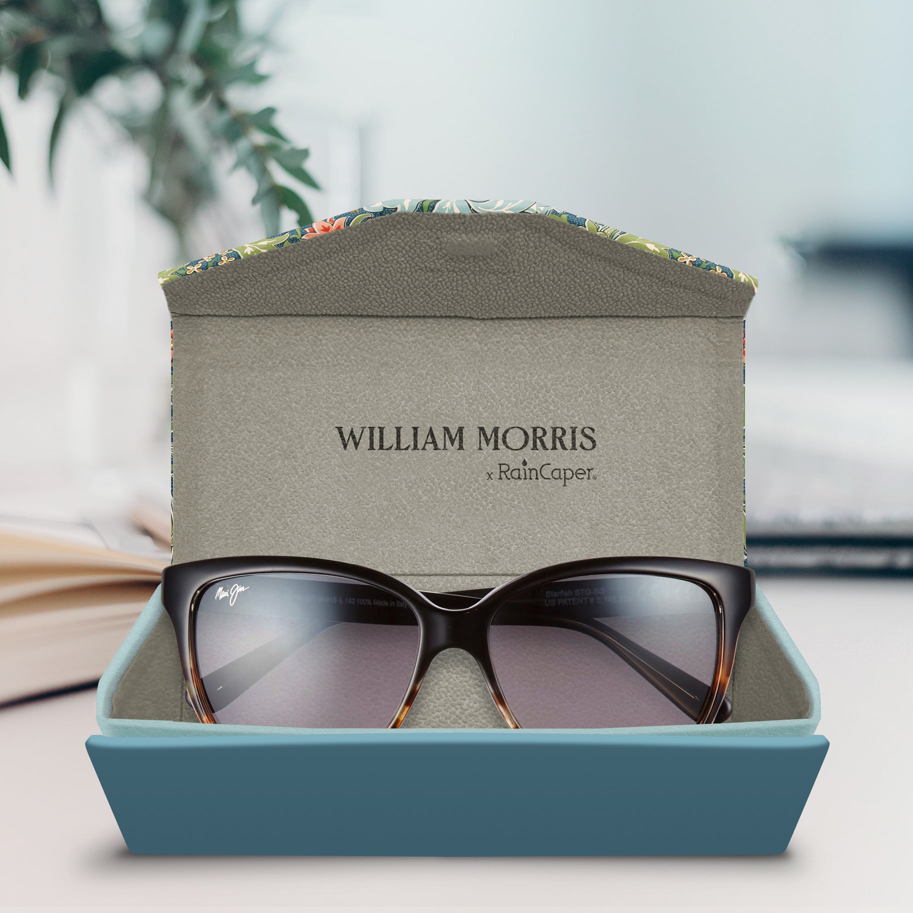 William Morris "Golden Lily" Folding Glasses Case – Compact & Protective