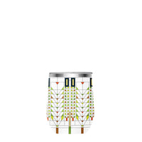12 oz Stemless Wine Tumbler - Frank Lloyd Wright "Tree of Life" - Silver Rim
