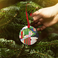 Frank Lloyd Wright "Hillside Curtain" Porcelain Keepsake Ornament – Flat Ceramic, Gift-Ready