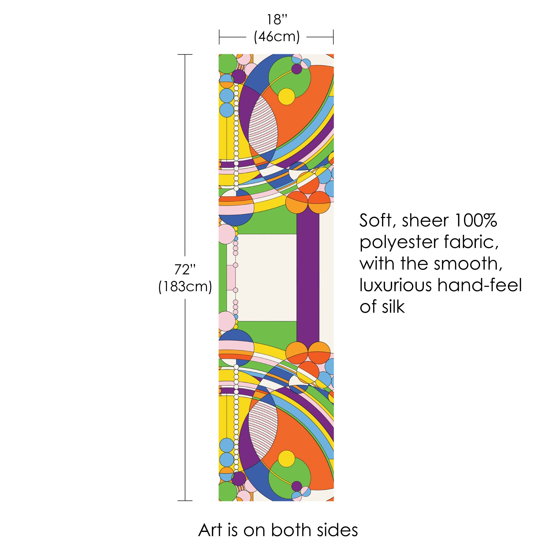 Frank Lloyd Wright March Balloons Long Sheer Scarf – Lightweight, Elegant, Silky-Soft