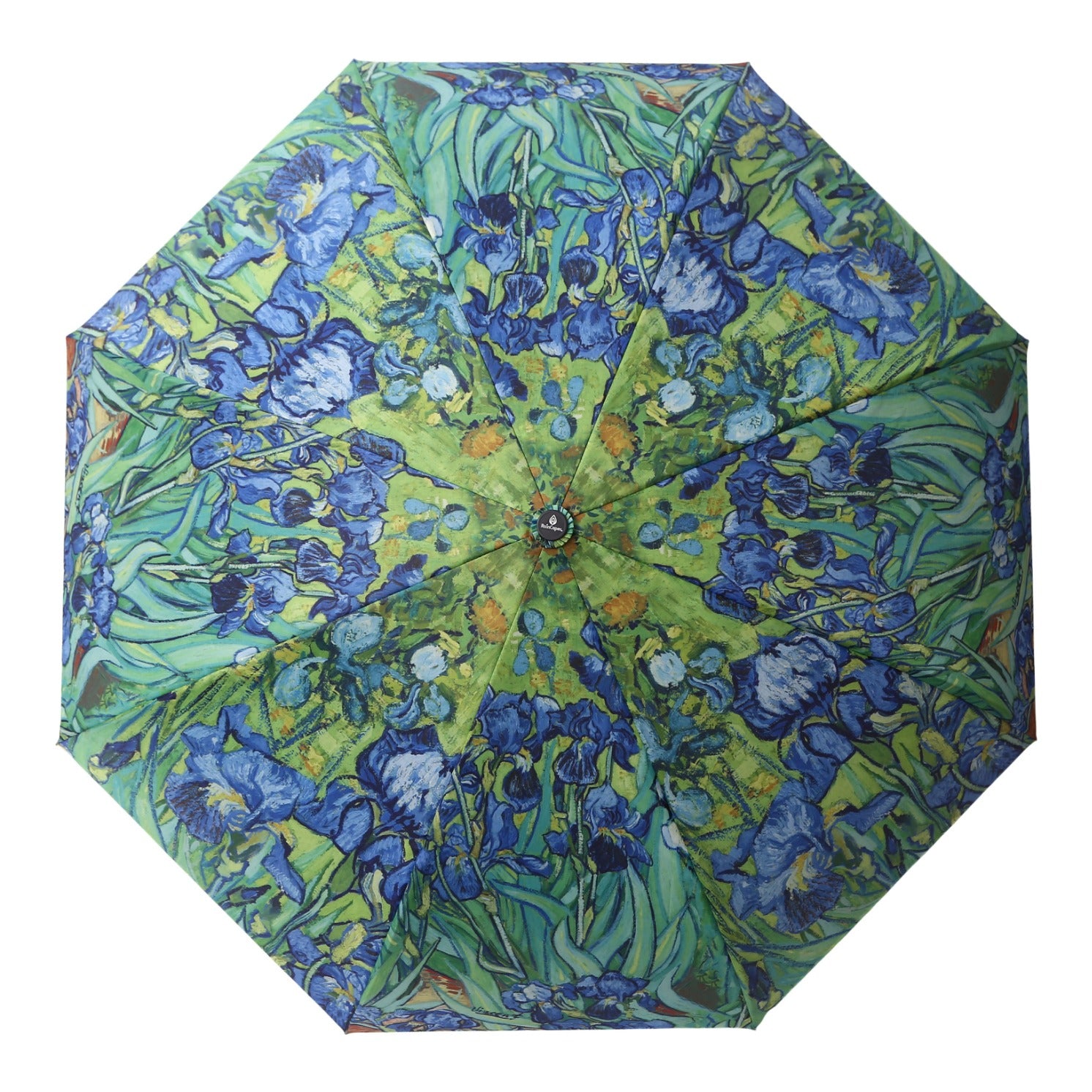 van Gogh Irises Reverse Inverted Umbrella – Hands-Free, Windproof Design
