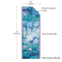 Monet Nympheas Silk Blend Shawl – Lightweight Dressy Wrap for Women