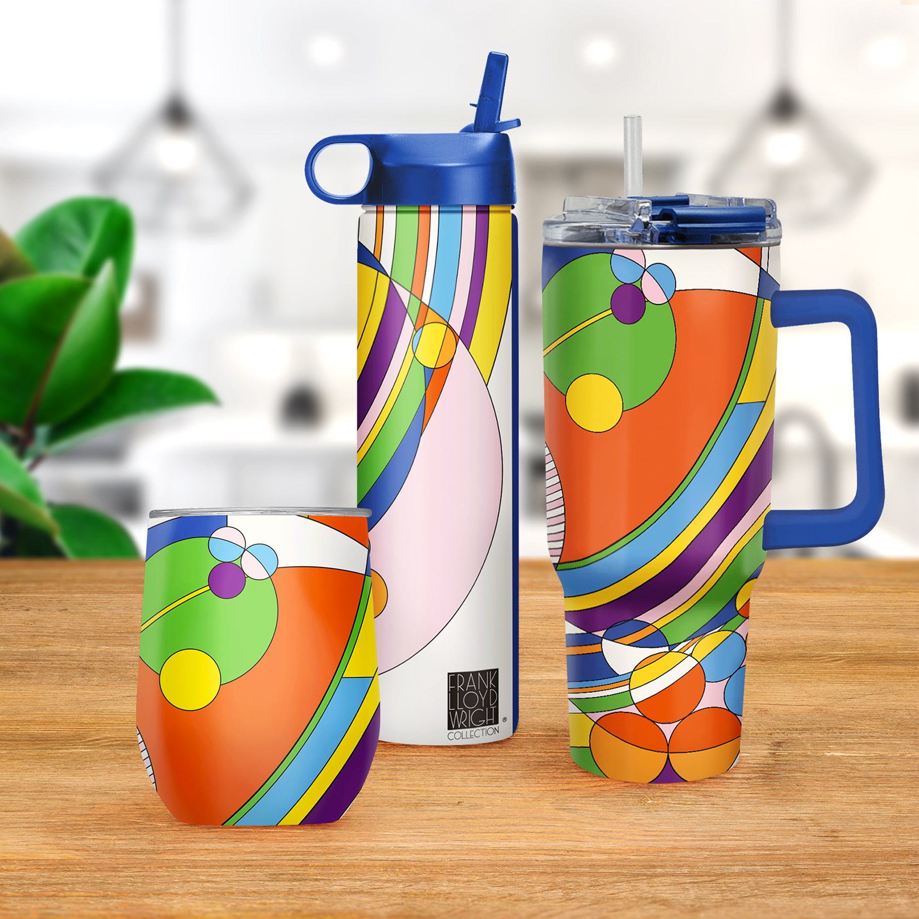 Frank Lloyd Wright "March Balloons" Insulated Drinkware Set of 3, 1 per size