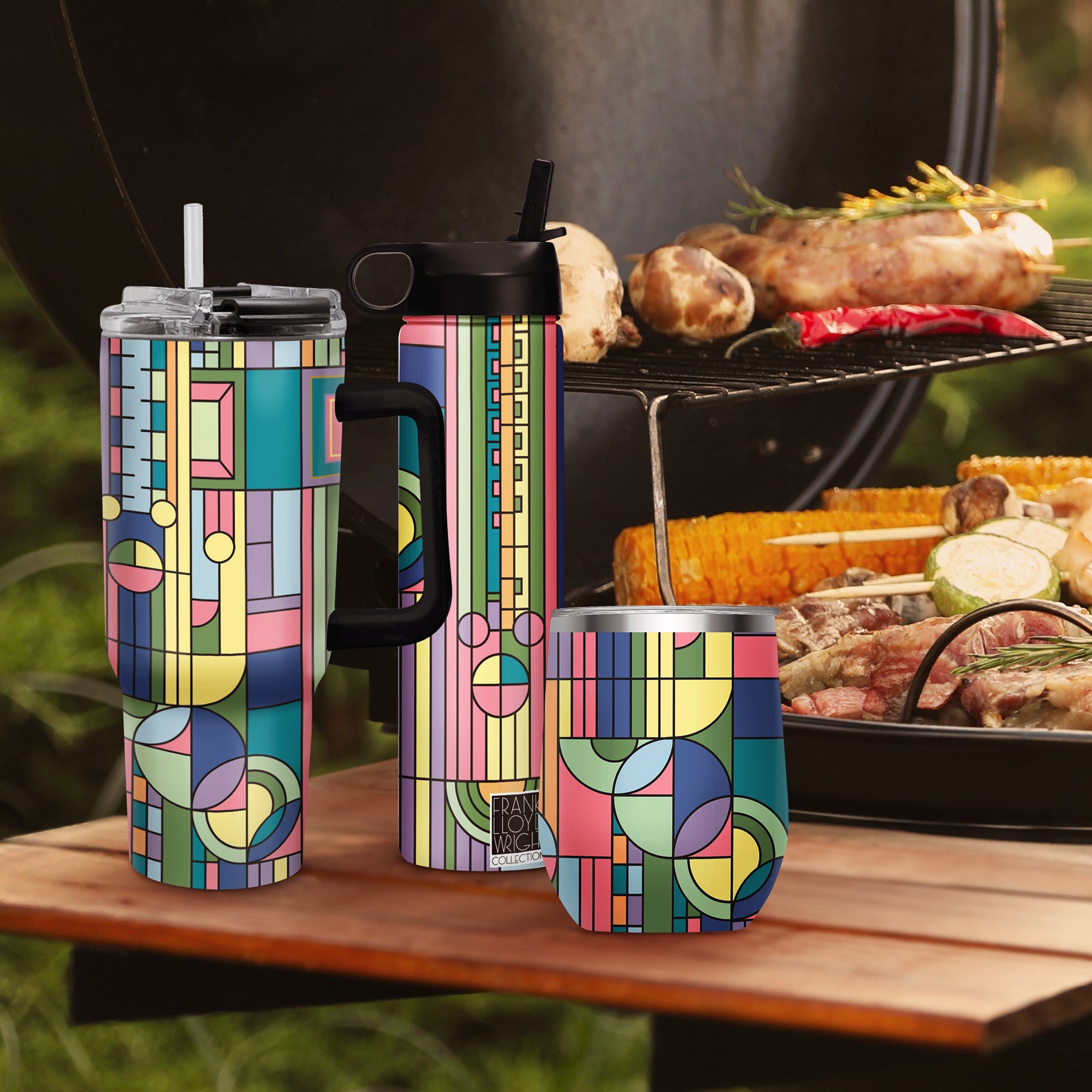 24 oz Water Bottle - Frank Lloyd Wright "Saguaro Forms"