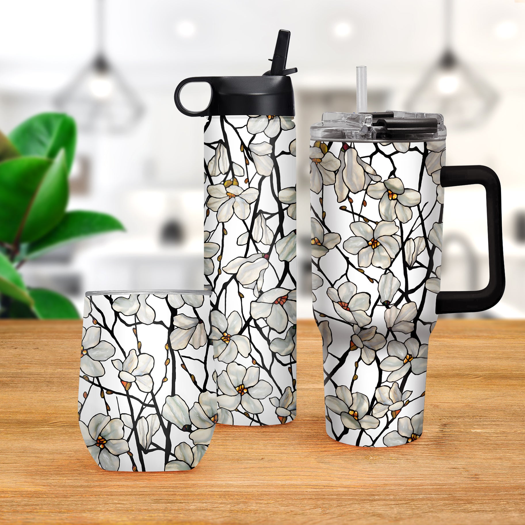 24 oz Water Bottle - Tiffany "Magnolia"