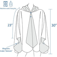 Franz Marc Stables Reversible Rain Cape Poncho – Lightweight Hooded Wrap for Women