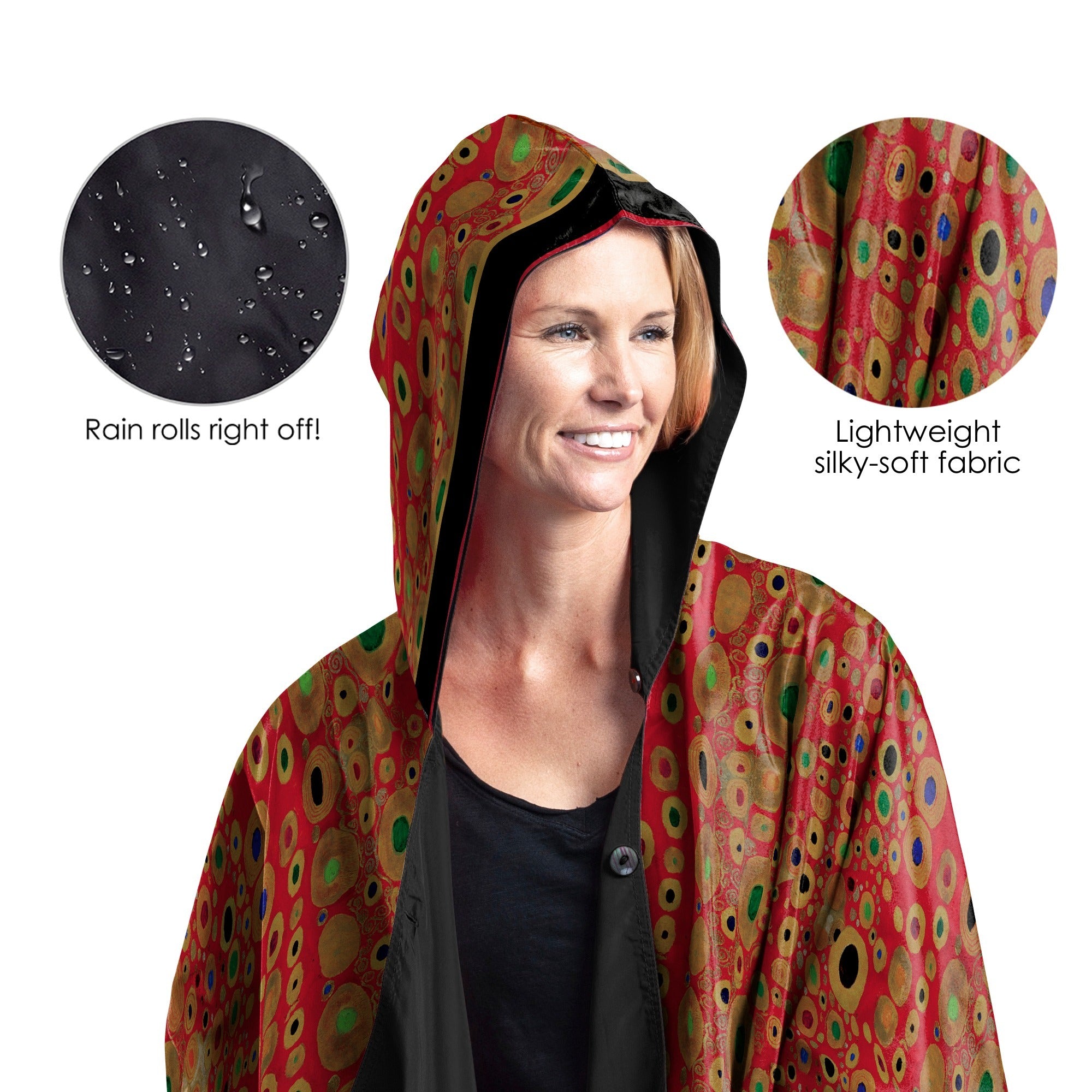 Klimt Hope II Womens Rain Cape - Rainproof Breathable Rain Poncho