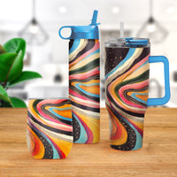 EttaVee "Abstract 1" Insulated Drinkware Set of 3, 1 per size