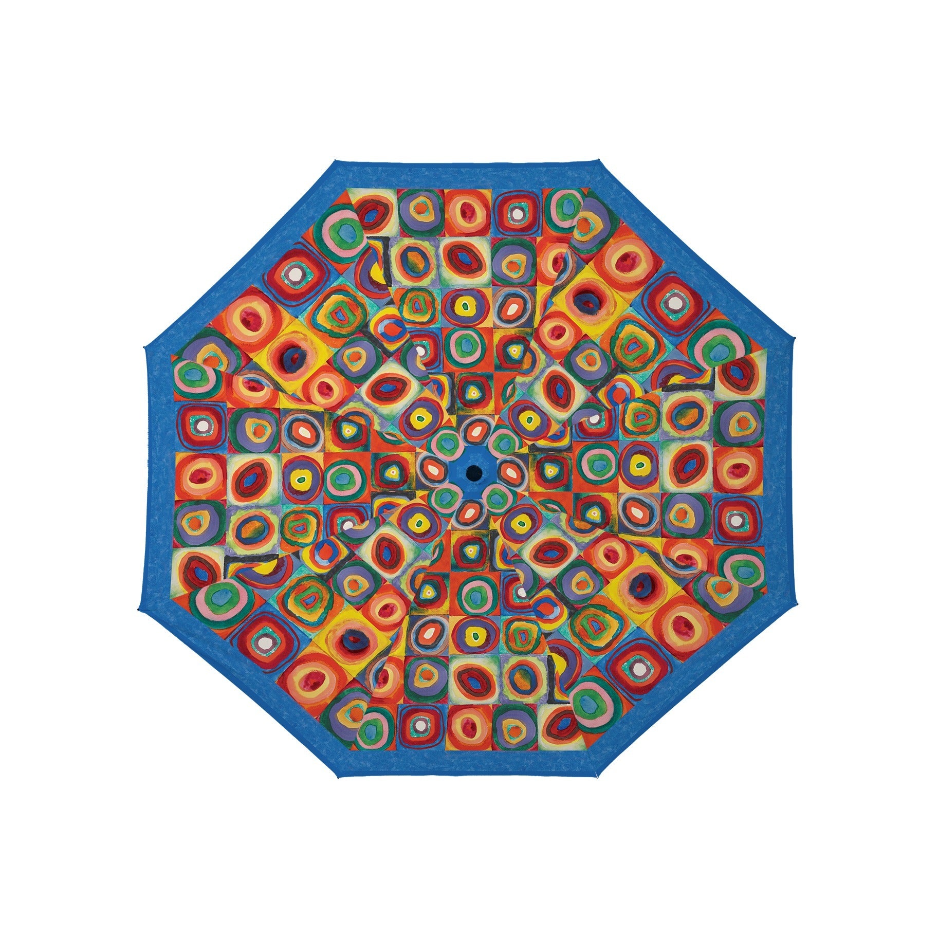 Kandinsky "Circles" Reverse Inverted Umbrella – Hands-Free, Windproof Design