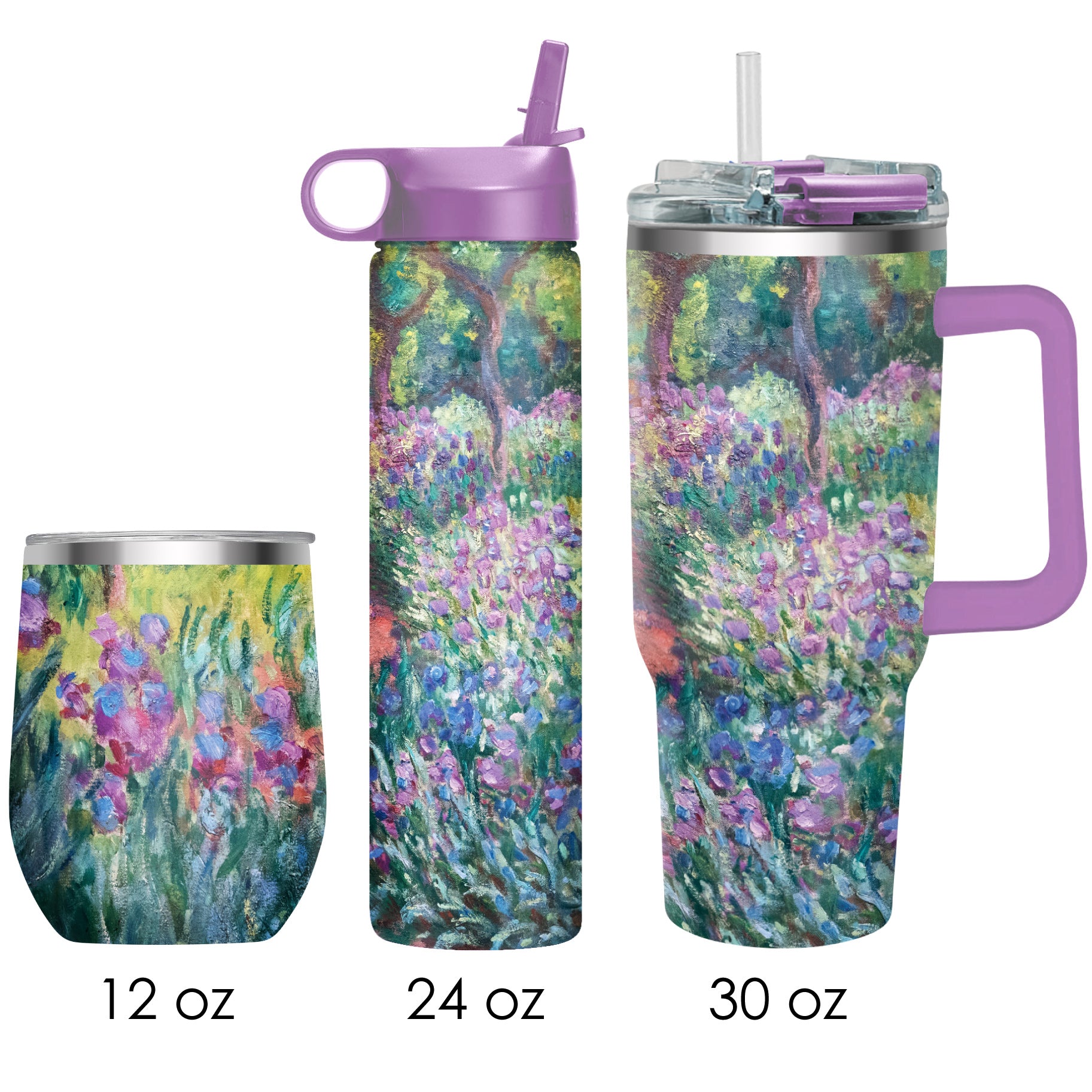 Monet "Garden at Giverny" Insulated Drinkware Set of 3, 1 per size