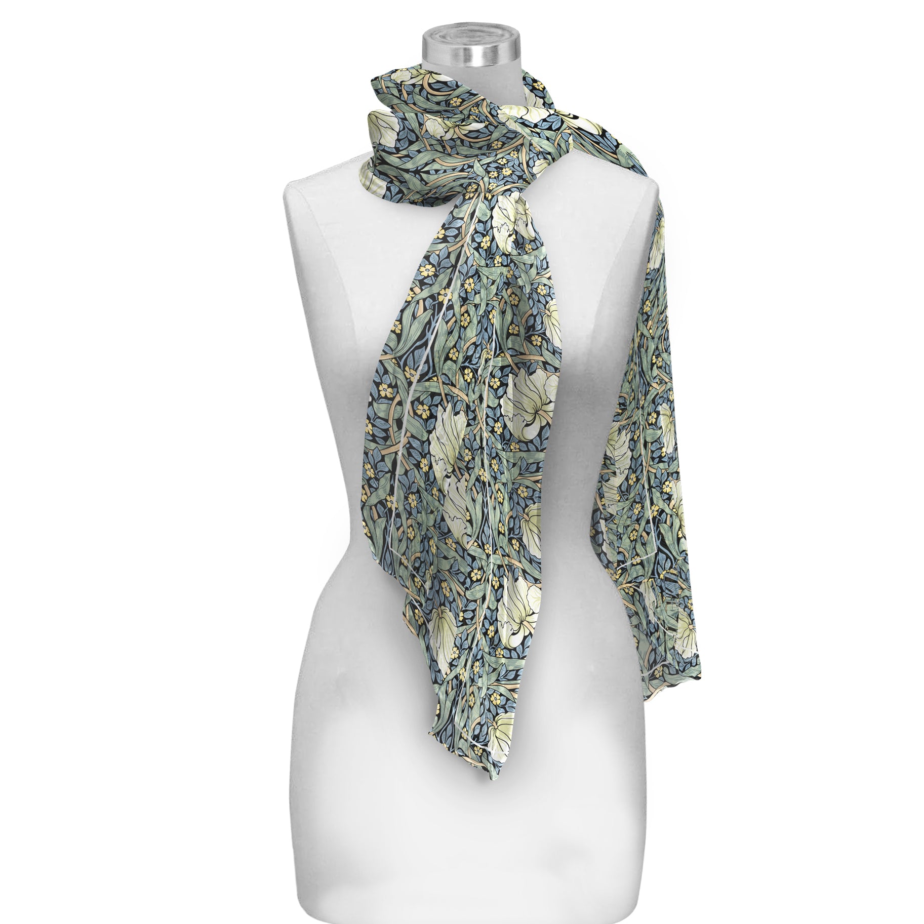 William Morris "Pimpernel" Long Sheer Scarf – Lightweight, Elegant, Silky-Soft