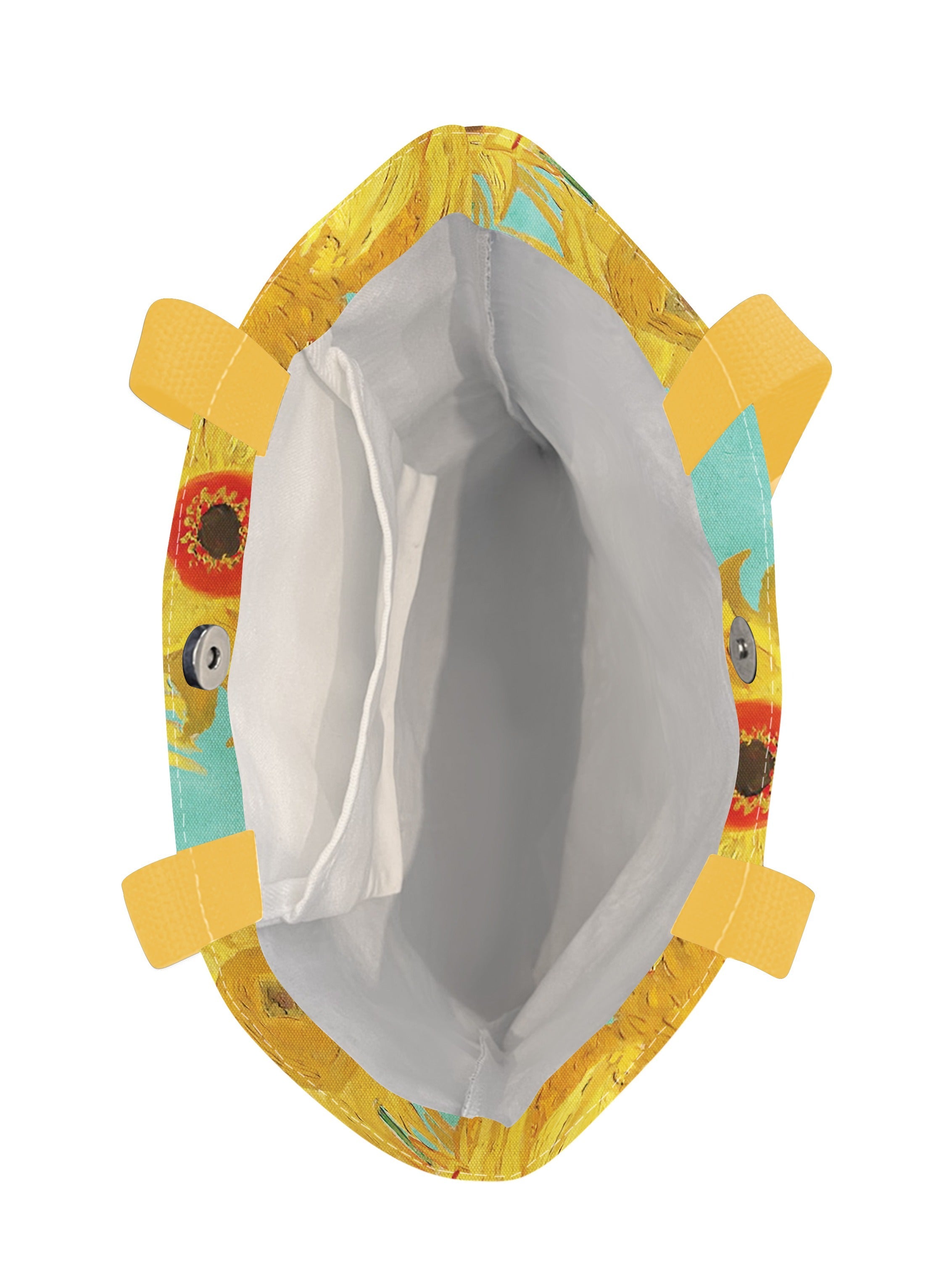 van Gogh Sunflowers Canvas Magazine Tote – Slim Vertical Tote Bag