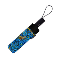 Tiffany Dragonfly (Multi) Folding Travel Umbrella – Compact, One-Touch Open & Close