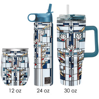 Frank Lloyd Wright "Waterlilies" Insulated Drinkware Set of 3, 1 per size