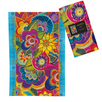 Laurel Burch Carlotta's Garden Cotton Tea Towel – Flat Weave, Absorbent