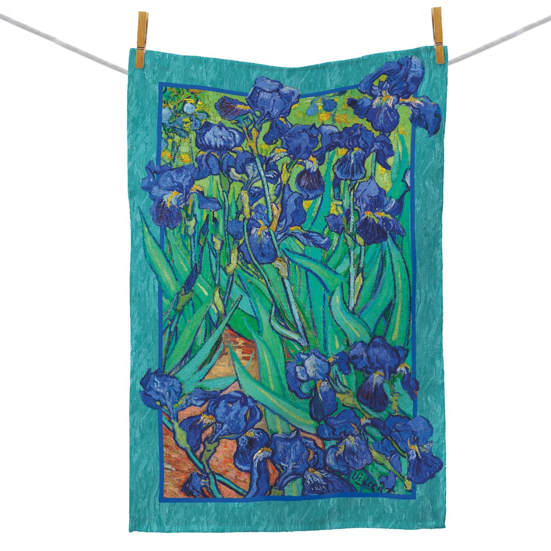 van Gogh Irises Cotton Tea Towel