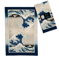 Hokusai The Great Wave Cotton Tea Towel – Flat Weave, Absorbent