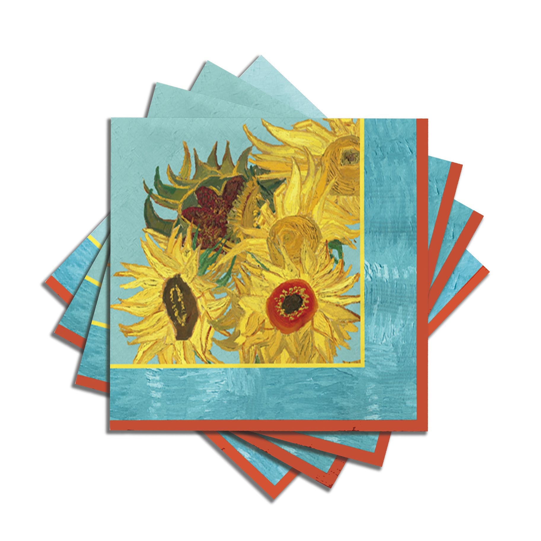 van Gogh Sunflowers Decoupage Beverage Napkins
