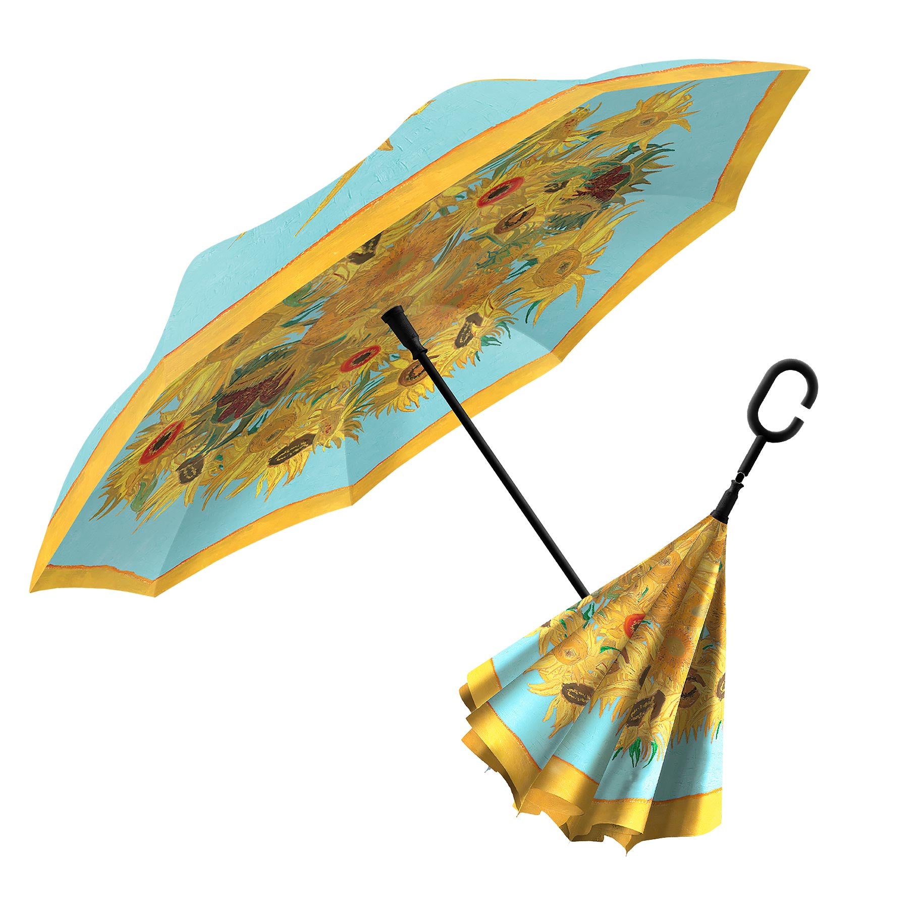 van Gogh Sunflowers Reverse Umbrella