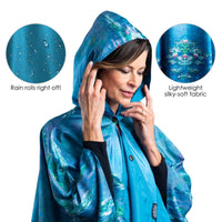 Monet Water Lilies Womens Rain Cape - Rainproof Breathable Rain Poncho